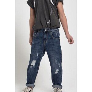New One Teaspoon Oxford Awesome Baggies Jeans Girls 6-7 Blue Distressed